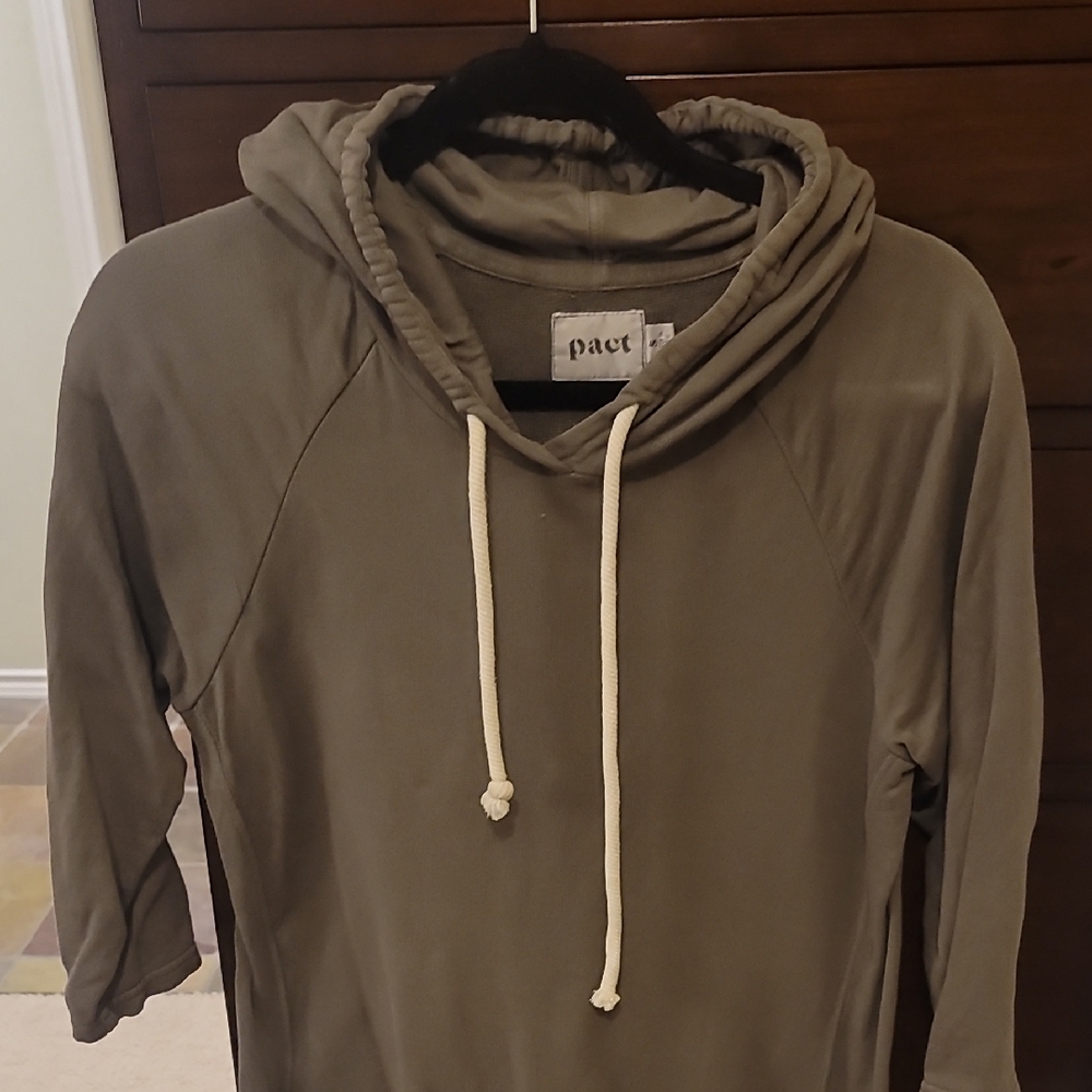 Pact Olive Green Hooded Tunic